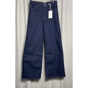 FRAME Le Slim Palazzo Jeans Women's 27 Dark Wash High Rise Wide Leg NWT